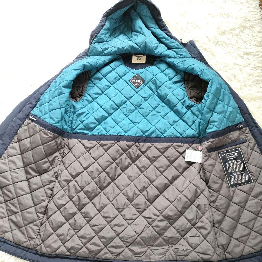 【収納袋付】AIGLE エーグル ゴアテックス ジャケット キルティング M