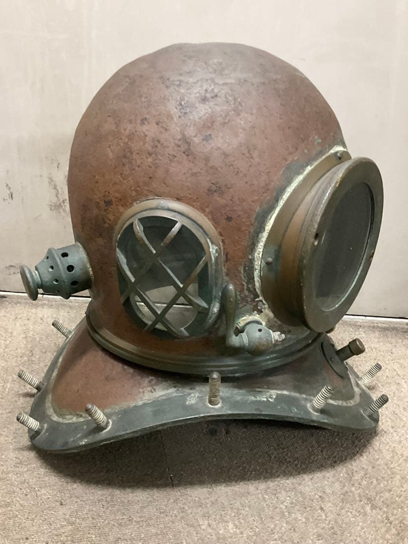 【希少実物】東亜潜水機製 銅製潜水ヘルメット