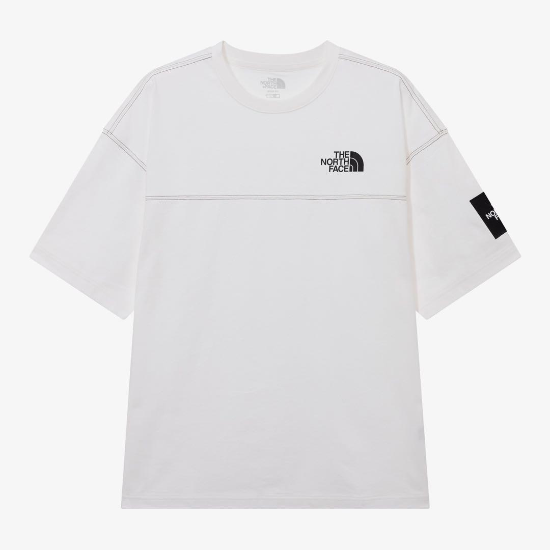 ★韓国限定★【THE NORTH FACE】ロゴ ステッチ Tシャツ ホワイトS