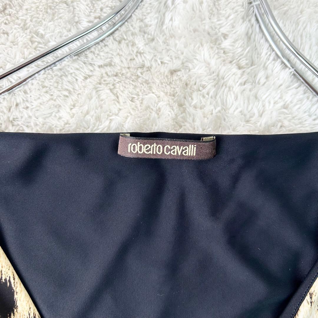 Roberto Cavalli レオパード ワンピース M カシュクール ドレス