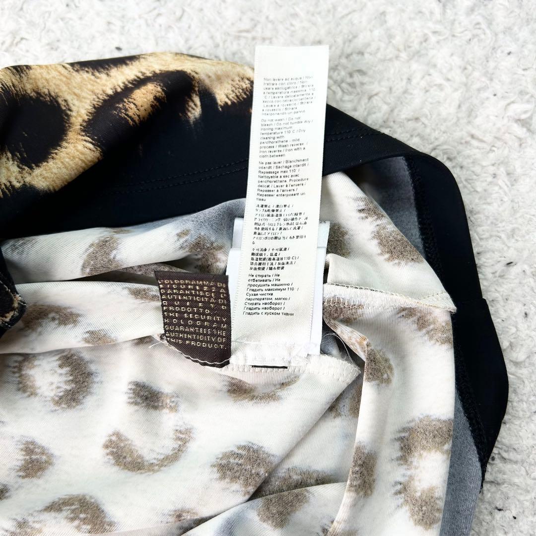 Roberto Cavalli レオパード ワンピース M カシュクール ドレス