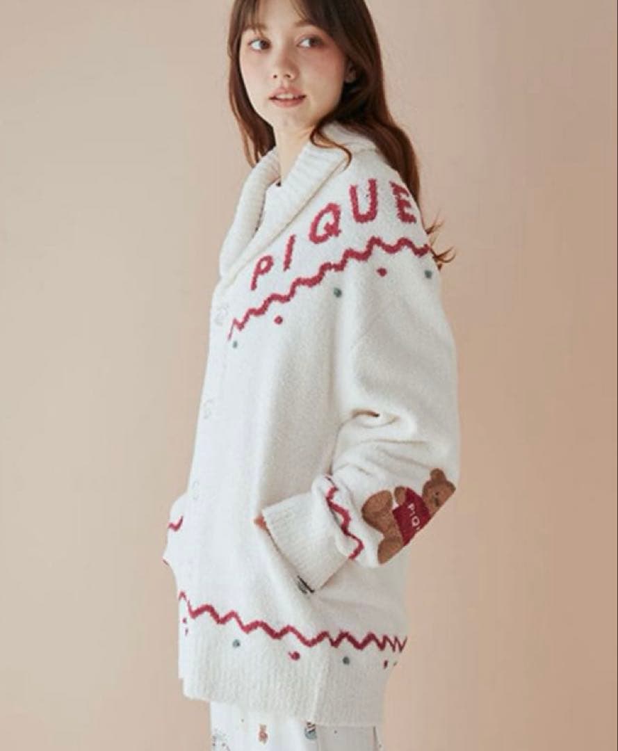 ジェラートピケ　HOLIDAY UNISEX ノルディックショールカーディガン
