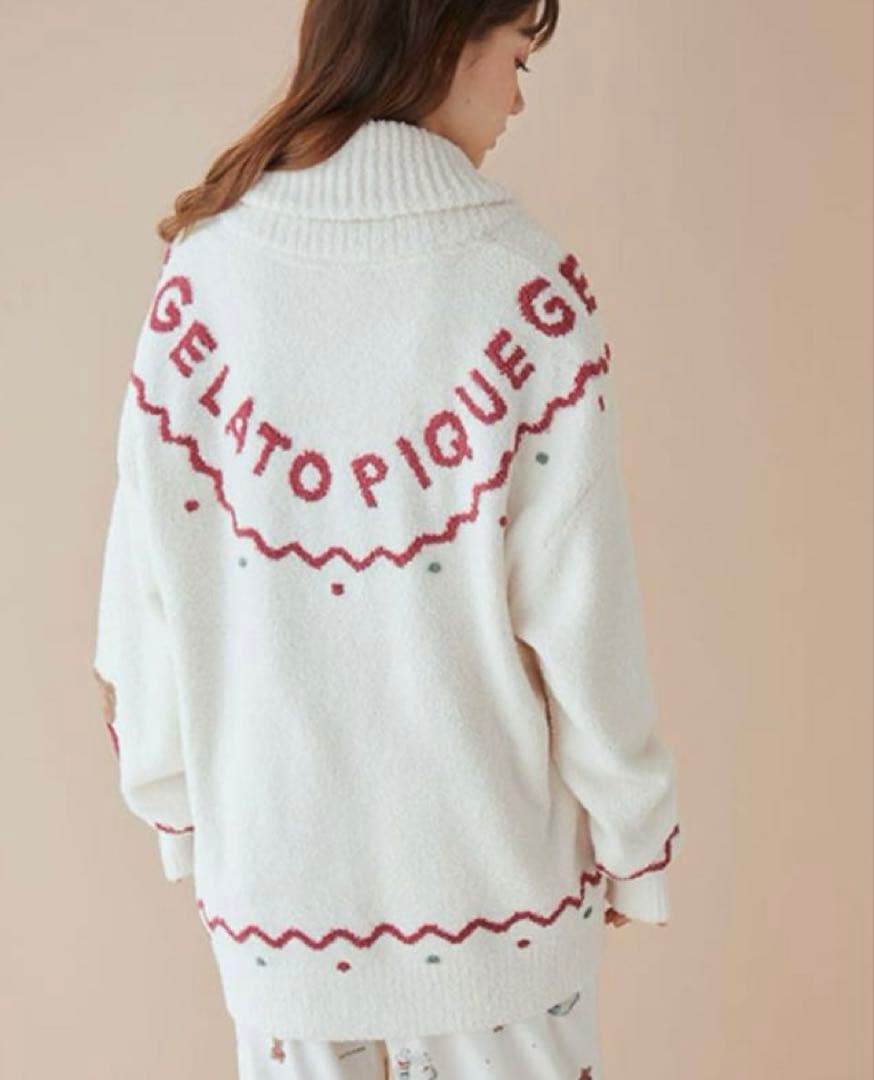 ジェラートピケ　HOLIDAY UNISEX ノルディックショールカーディガン