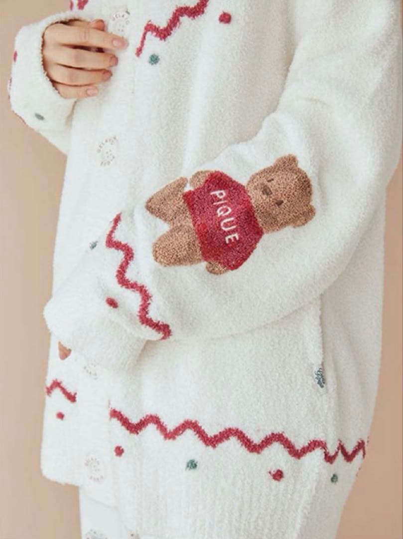 ジェラートピケ　HOLIDAY UNISEX ノルディックショールカーディガン