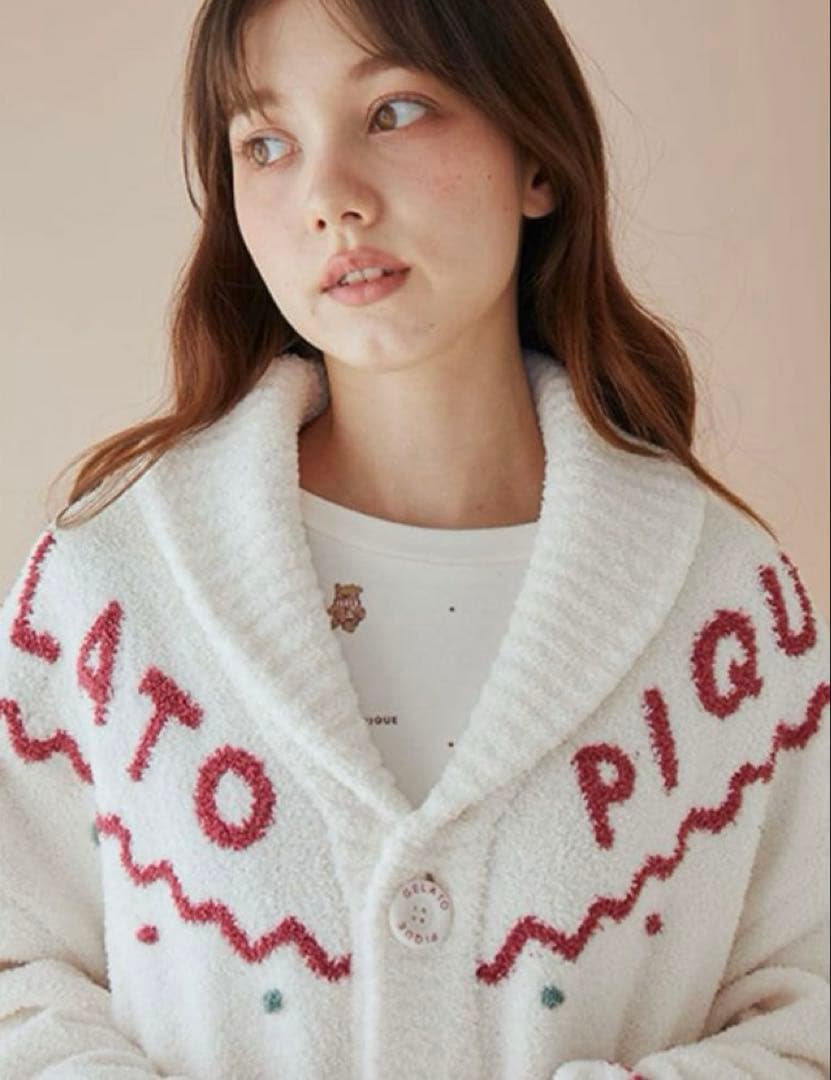 ジェラートピケ　HOLIDAY UNISEX ノルディックショールカーディガン