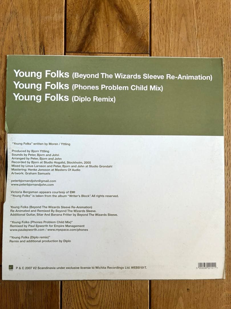 洋楽 Peter Bjorn And John /Young folks 12inch
