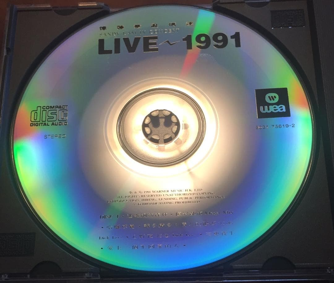 美品2xCD－林憶蓮 サンディラム・1991年「LIVE〜1991憶蓮意亂情迷」