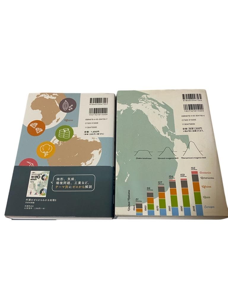 【匿名配送】村瀬のゼロからわかる地理B 系統地理編＆地誌　2点セット