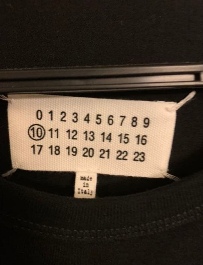 Maison Margiela 反転ロゴ Tシャツ サイズ52 ブラック