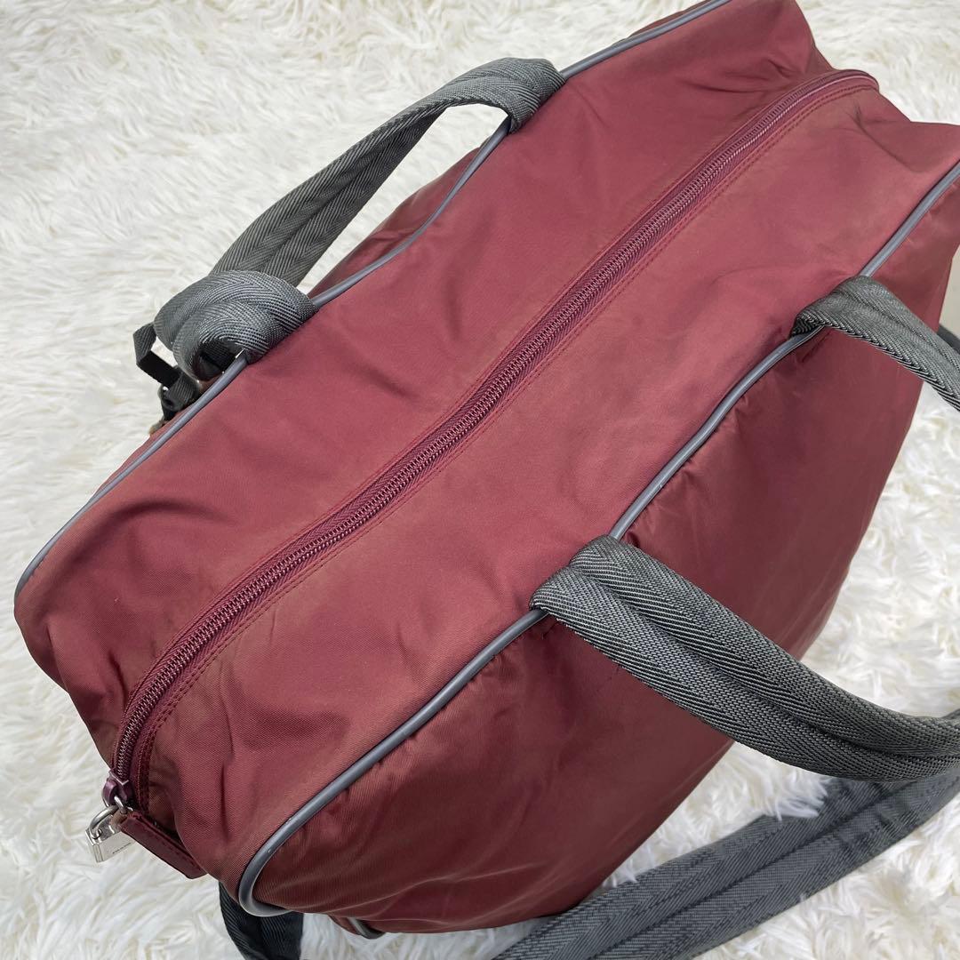 プラダ プラダスポーツ 鞄 2WAY ボストンバッグ ナイロン ボルドー