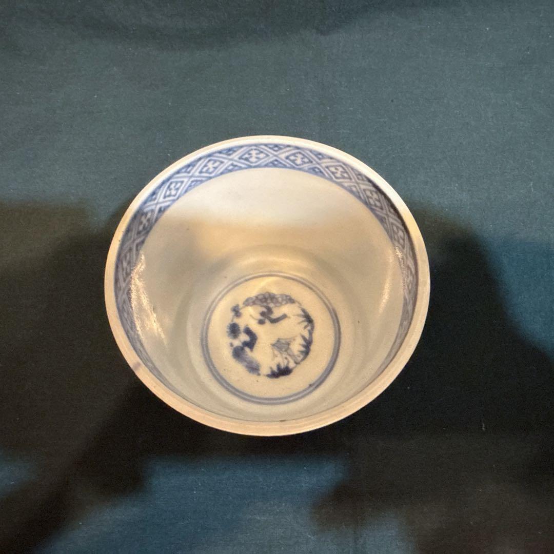 古伊万里　総柄　蛸唐草　蕎麦猪口　江戸中期