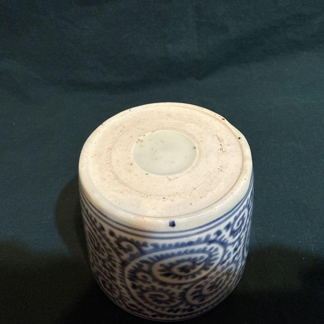 古伊万里　総柄　蛸唐草　蕎麦猪口　江戸中期