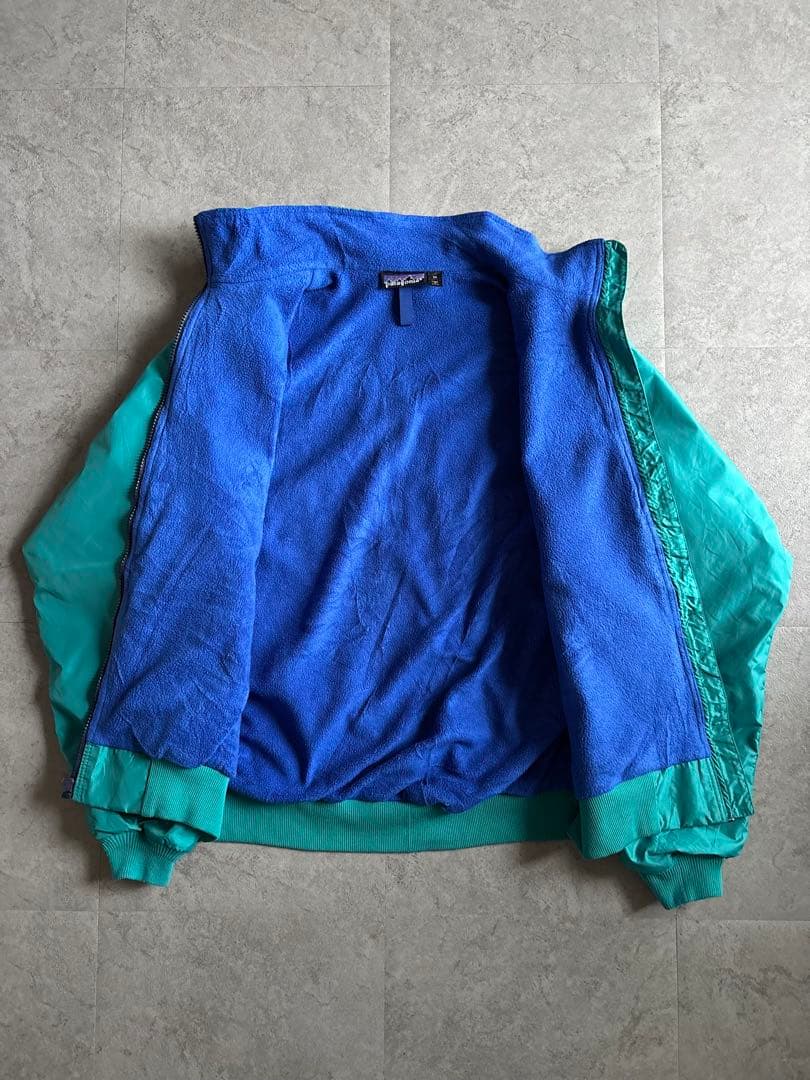 80s USA製 patagonia シェルドシンチラ エメラルドグリーン M