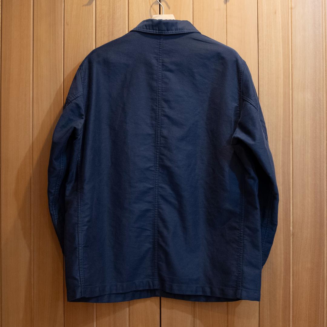 無印良品 カポック混モールスキンカバーオール ダークネイビー L