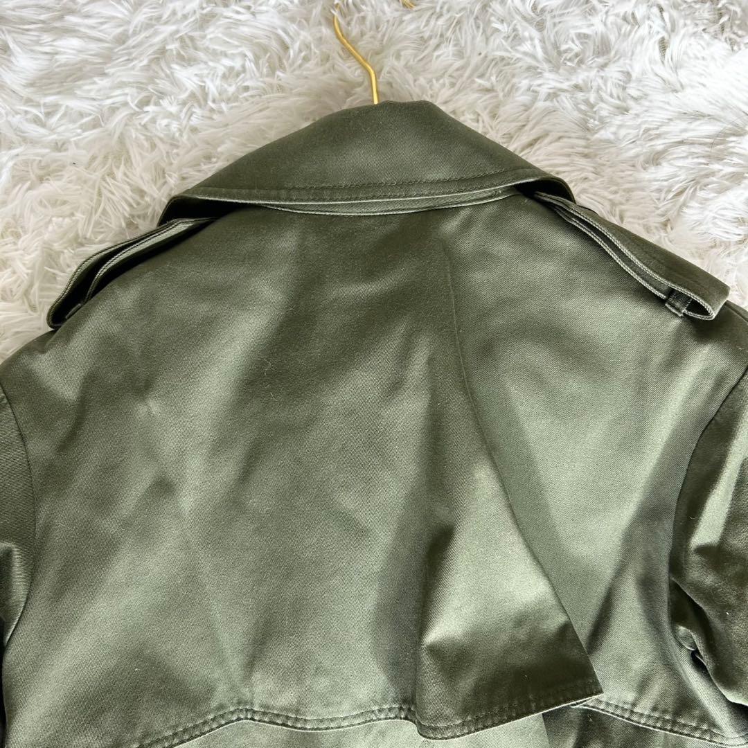 美品✨CLANE ショートフレアトレンチコート カーキ 36