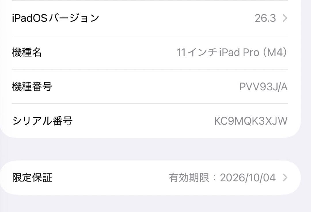 Apple 11インチ iPad Pro (M4) 本体
