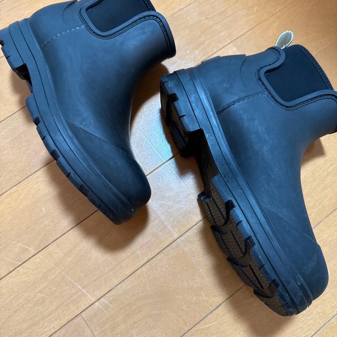 UGG ブラック サイドゴア ショートブーツ　レインブーツ