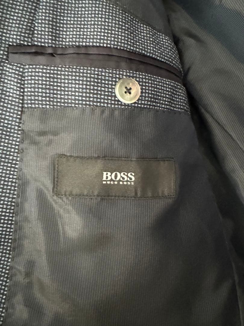 ジャケット　48 Boss ウール　ネイビー