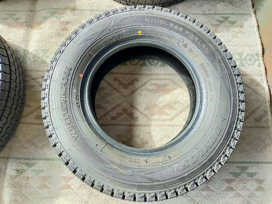 トラック用　スタッドレス　155R12　　8PR 2022年製　4本　山あり