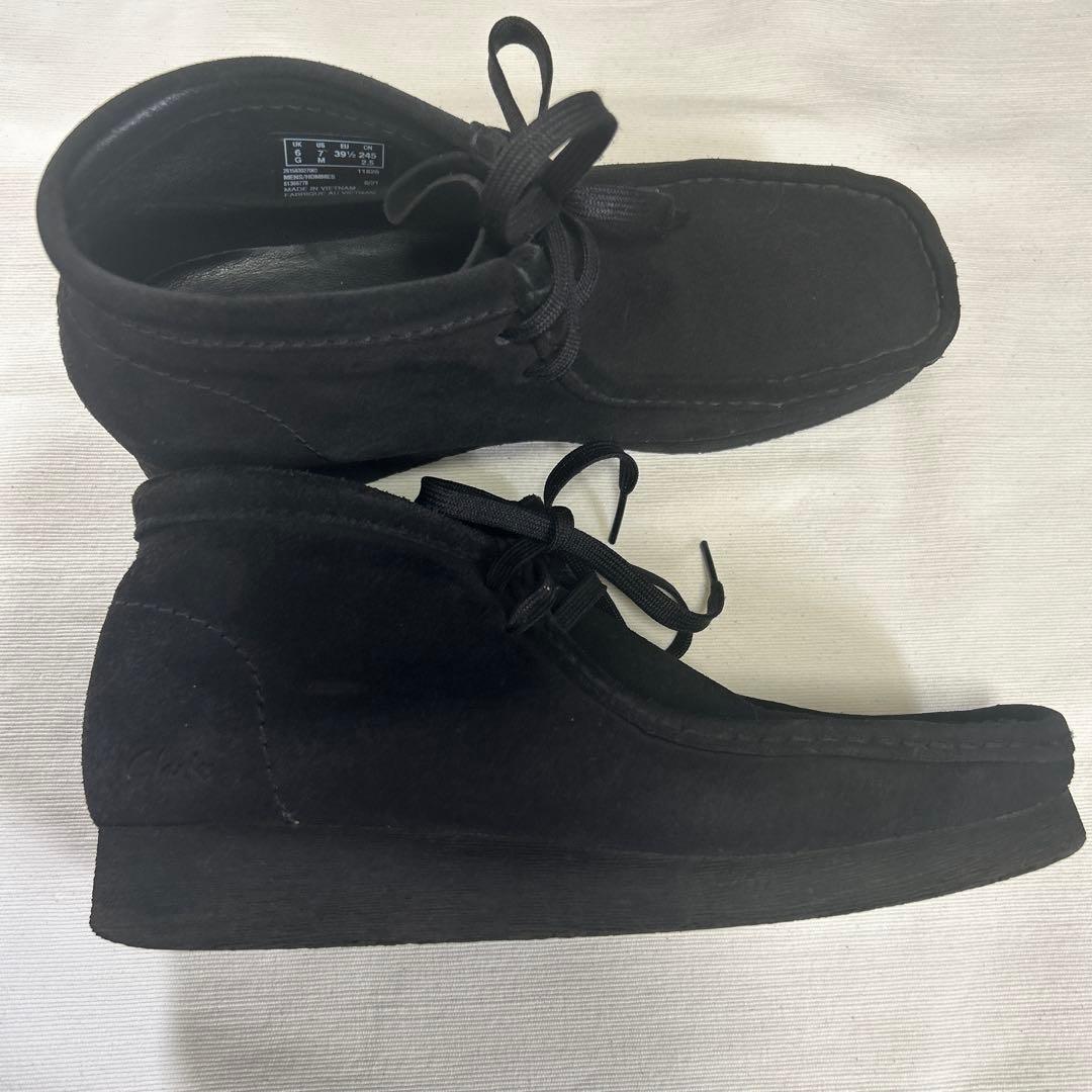Clarks【美品】 Wallabee Boot Black Suede