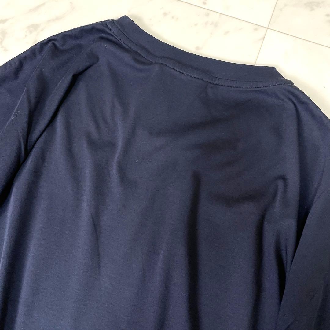 【未使用級】ロワン スタンダードTシャツ 井川遥 日本製 綿 F ネイビー