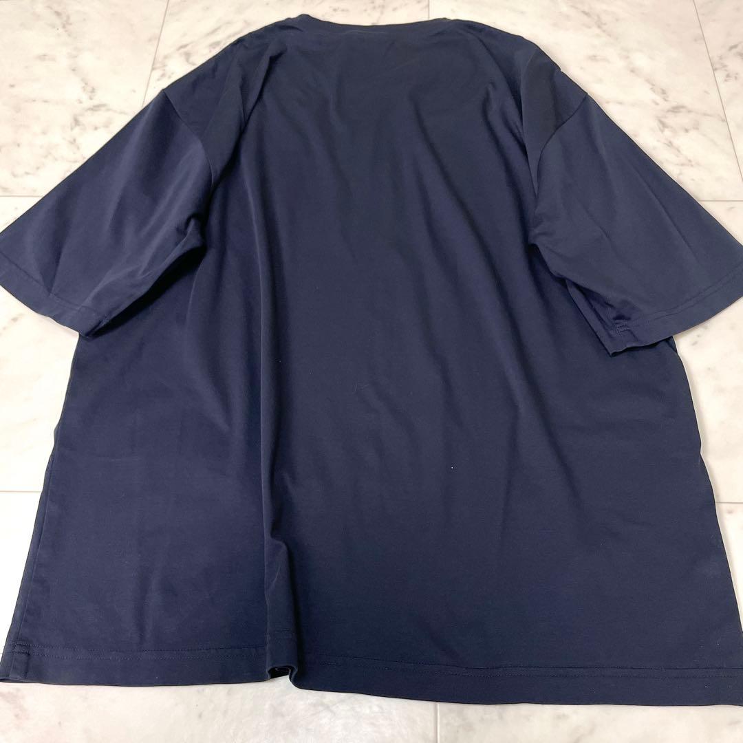 【未使用級】ロワン スタンダードTシャツ 井川遥 日本製 綿 F ネイビー