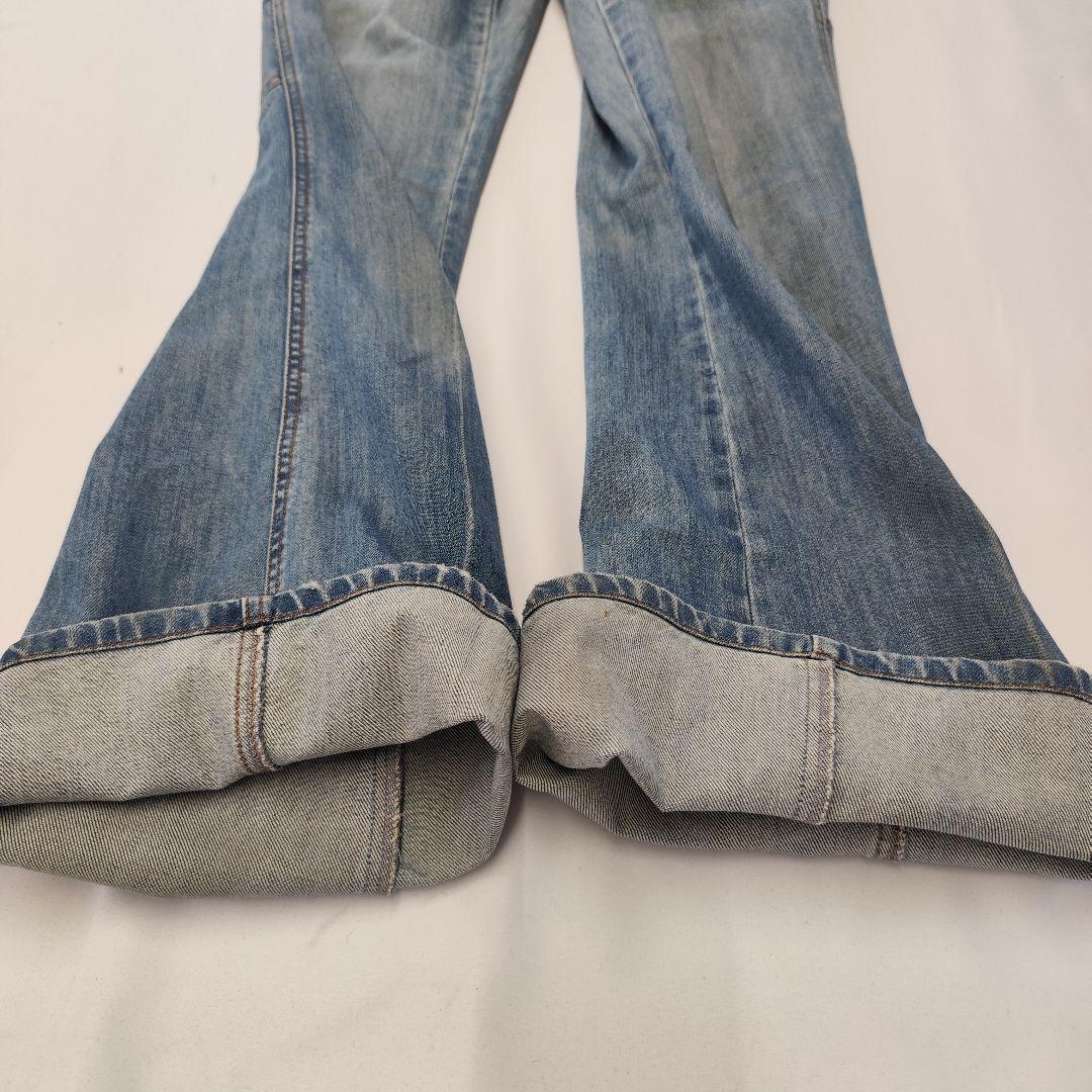 00s MARC JACOBS フレア ペインターデニム ベルボトム MJ刺繍