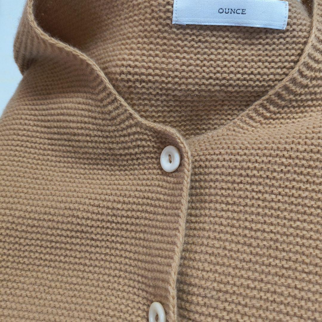 韓国 OUNCE lounge cardigan リブ編 カーディガン ベージュ