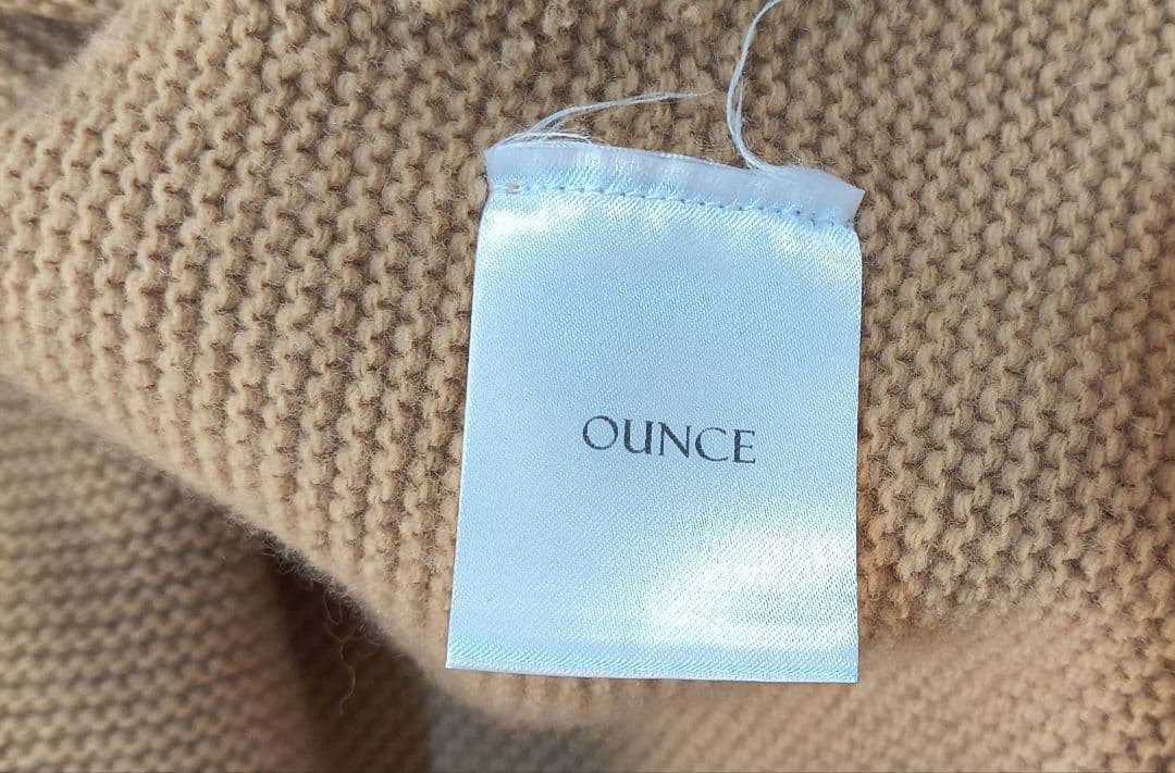 韓国 OUNCE lounge cardigan リブ編 カーディガン ベージュ