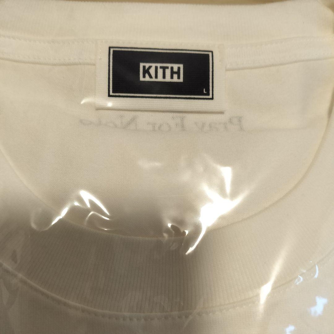 KITH ホワイト 能登半島地震チャリティーTシャツ Pray For Noto