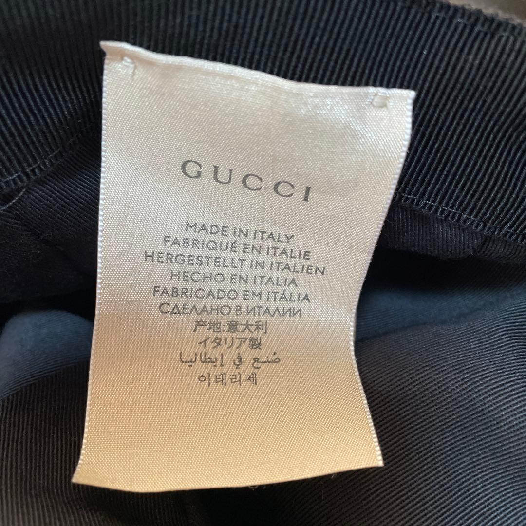GUCCI ブラック ベースボールキャップ