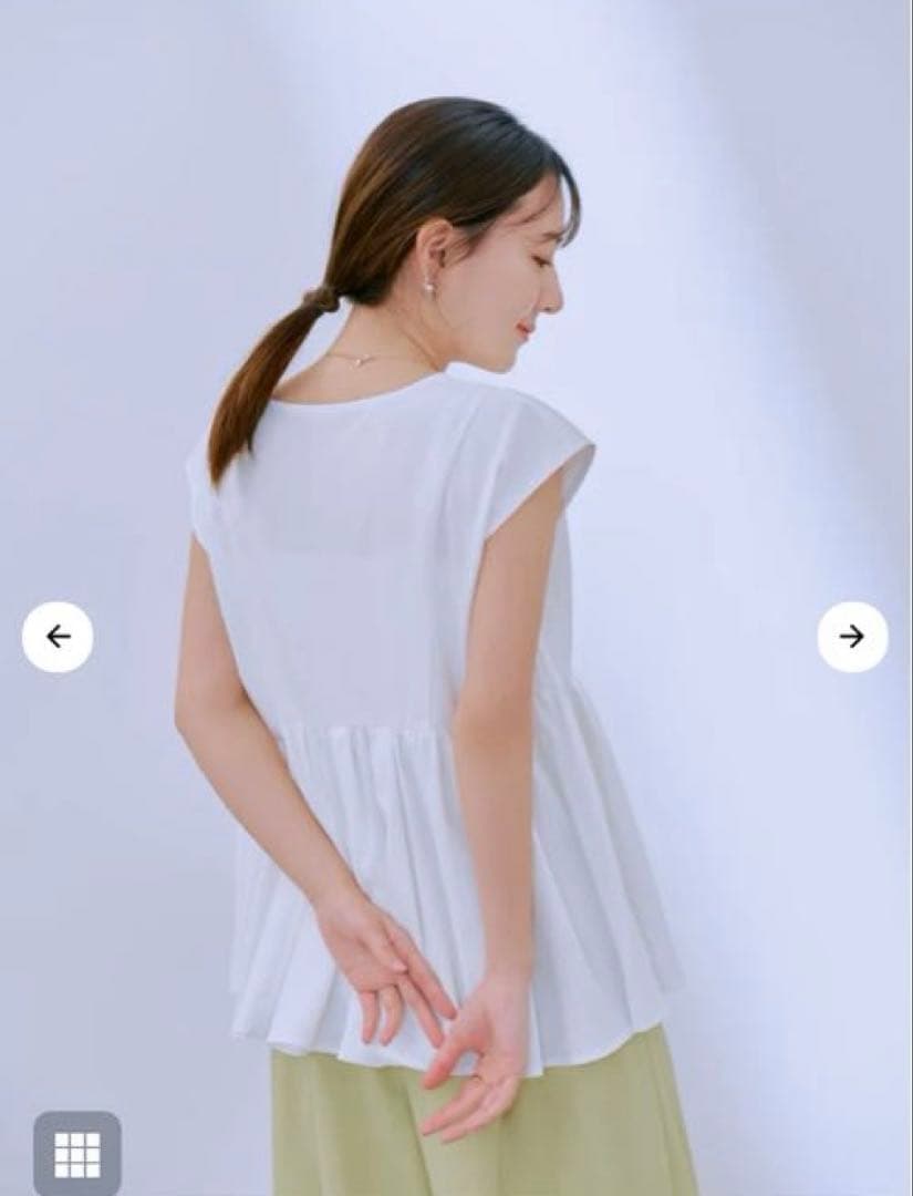 COHINA コヒナ ドッキングぺプラムカットソー