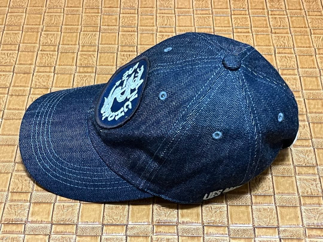 ウエス　5周年スネークワッペン　デニムキャップ　/インディゴ　ロゴ刺繍　UES