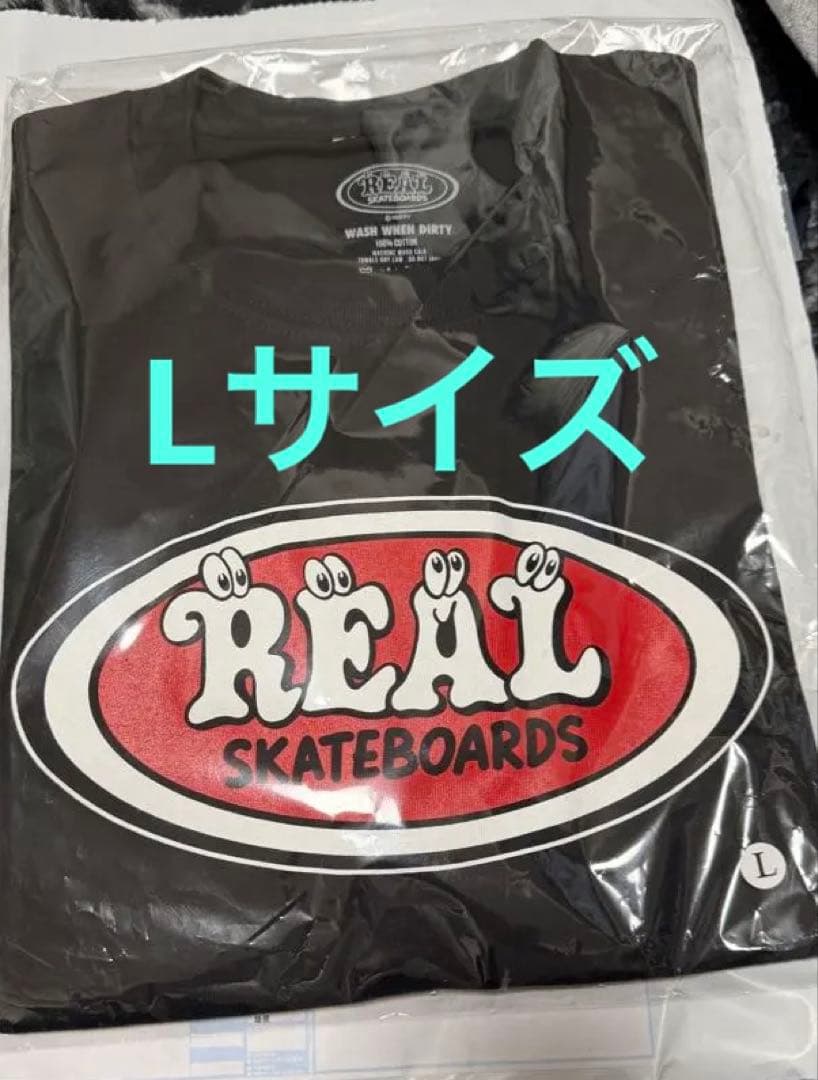 トップス VERDY x REAL SKATEBOARDS Tee BLACK L