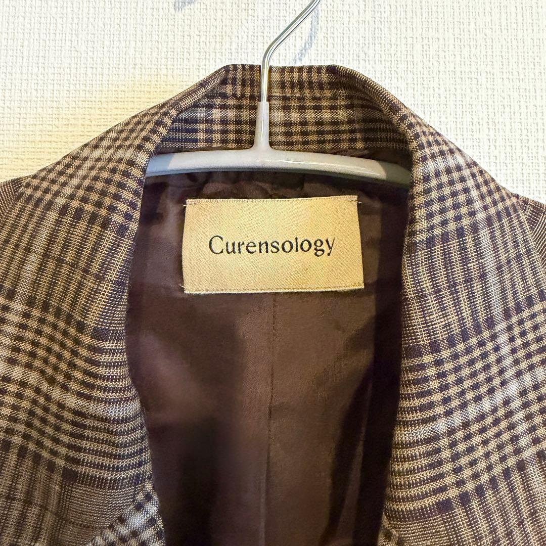 【未使用タグ付】Curensology(カレンソロジー)グレンチェックジャケット