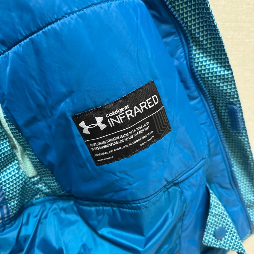 1点物！UNDER ARMOUR アンダーアーマー スキーウェア M 水色 柄物