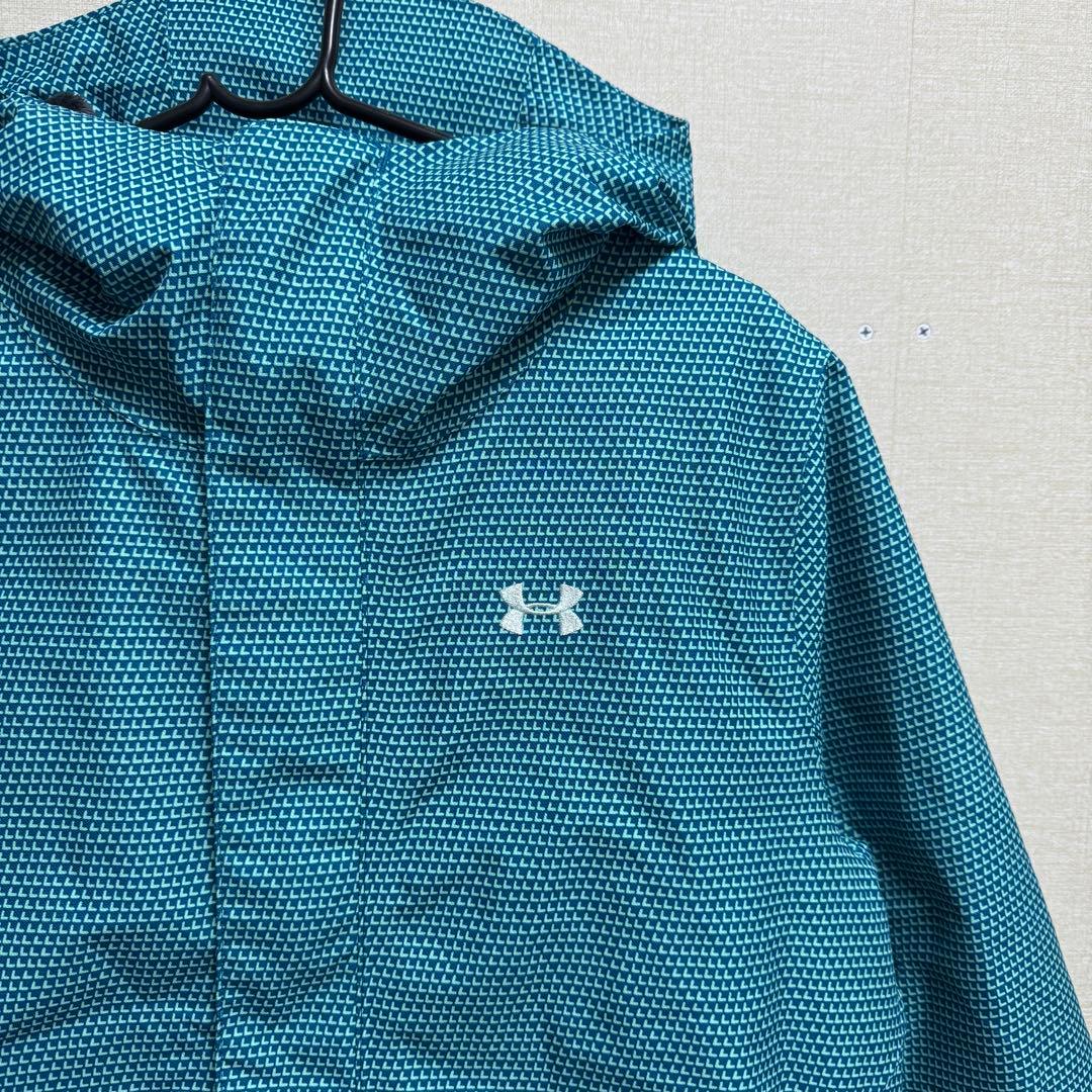 1点物！UNDER ARMOUR アンダーアーマー スキーウェア M 水色 柄物