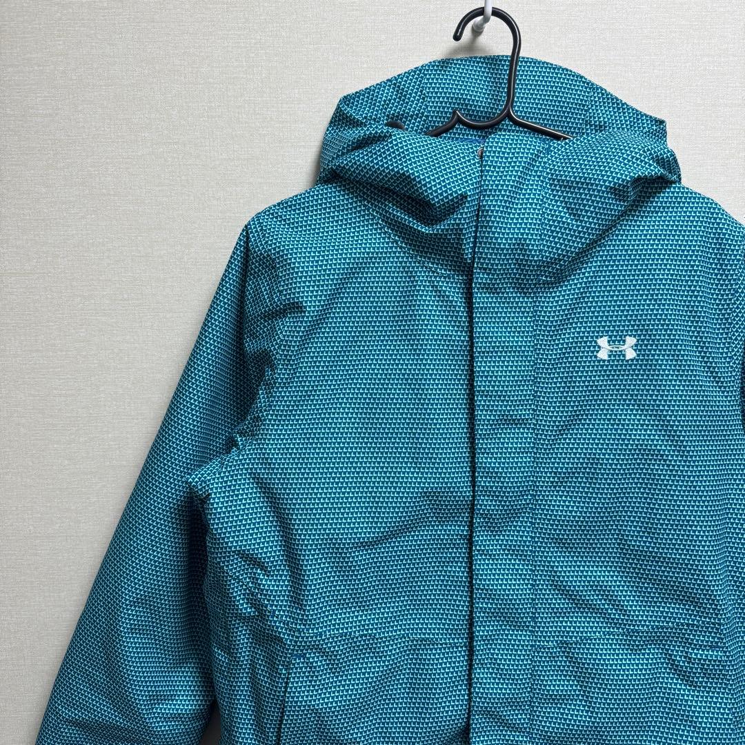 1点物！UNDER ARMOUR アンダーアーマー スキーウェア M 水色 柄物