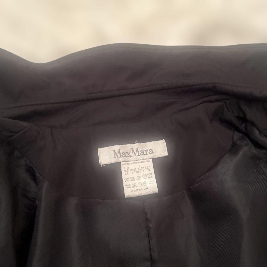 【MaxMara】スプリングコートイタリア製レディーストレンチブラック美品