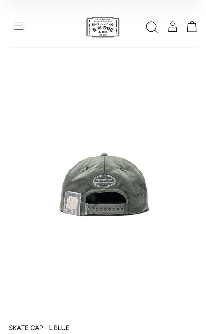 完売品　H.W.DOG SKATE CAP - L.BLUE