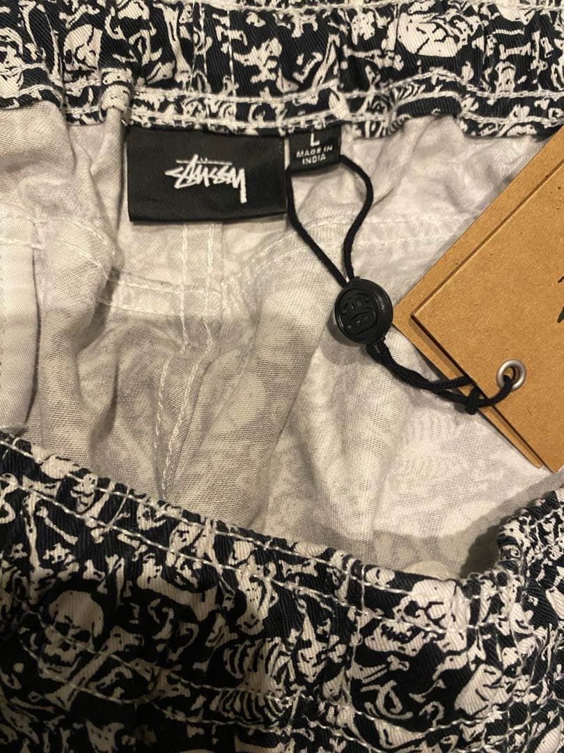 パンツ L STUSSY BEACH PANT COTTON TWILL