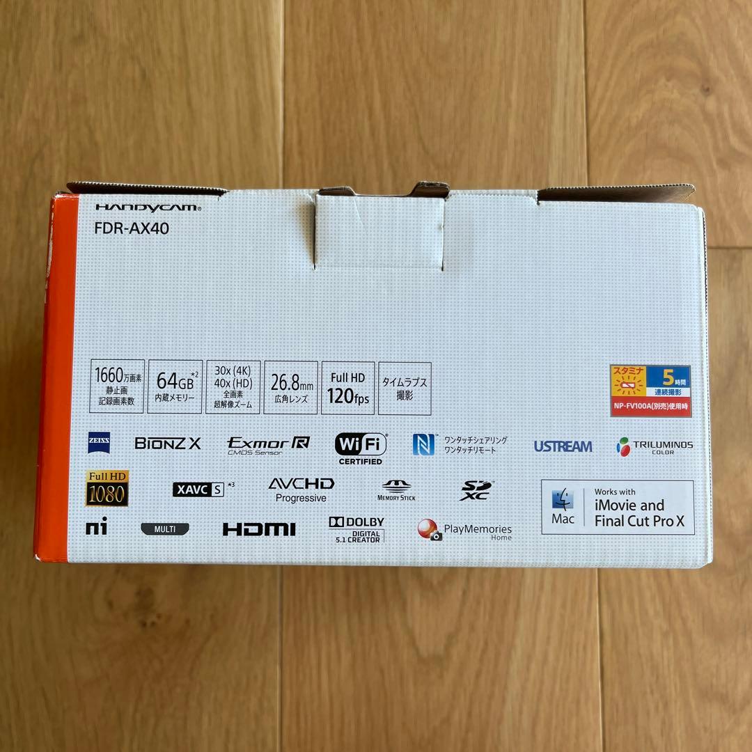 SONY デジタル4Kビデオカメラレコーダー　FDR-AX40