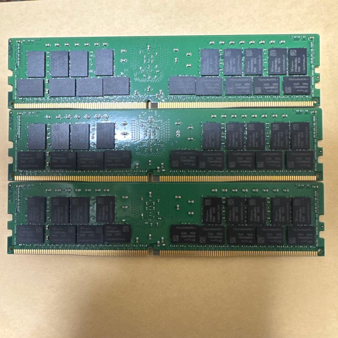 SKHynix PC4-3200AA 32GB✖️3枚 サーバ用メモリー