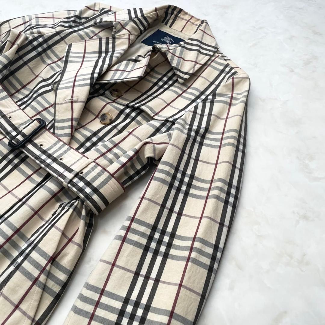 【稀少★】BURBERRY　ノバチェックトレンチコート　ライトアウター M相当