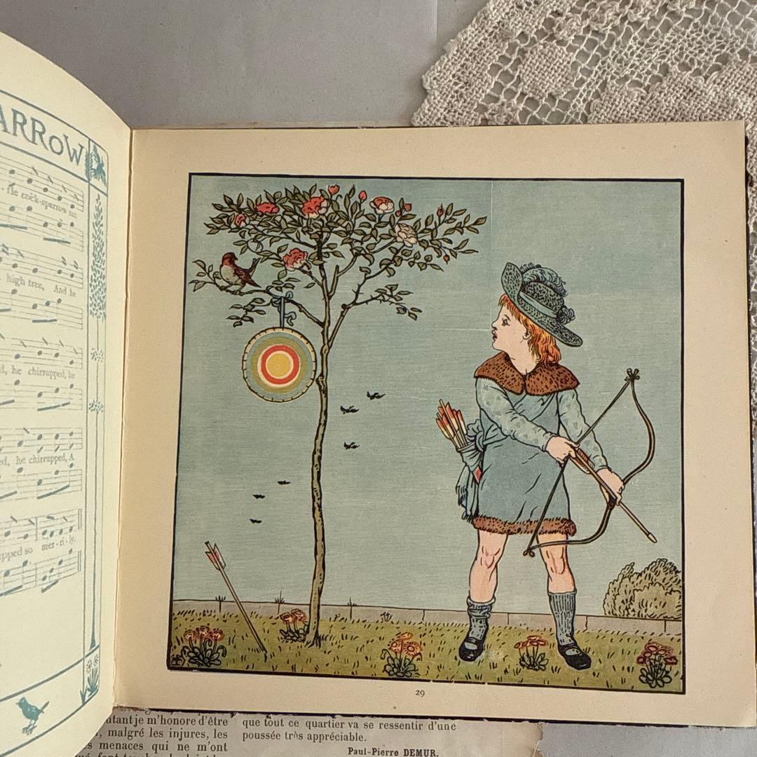 難有1881年アンティーク挿絵を味わう絵本イギリス洋書ジャンクジャーナル古書