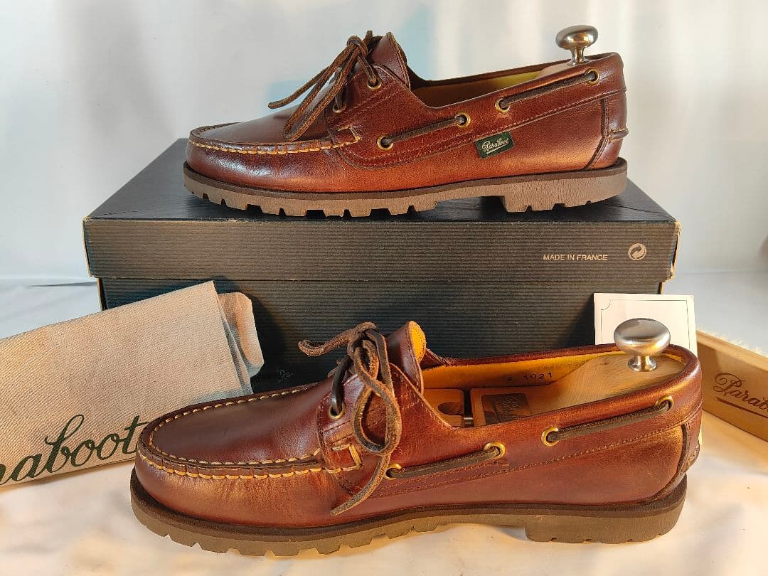 【極美品】PARABOOT　バース 高級革靴　デッキシューズ　フランス製 正規品