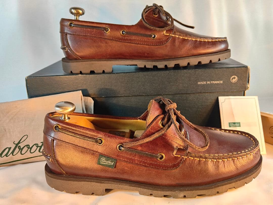 【極美品】PARABOOT　バース 高級革靴　デッキシューズ　フランス製 正規品