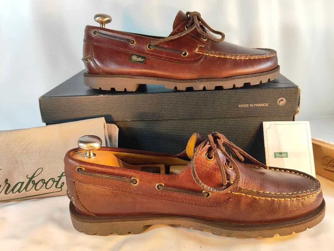 【極美品】PARABOOT　バース 高級革靴　デッキシューズ　フランス製 正規品