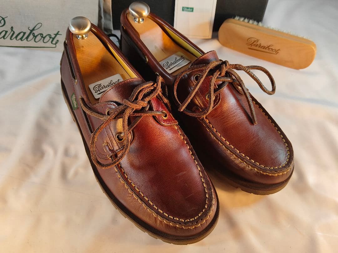 【極美品】PARABOOT　バース 高級革靴　デッキシューズ　フランス製 正規品