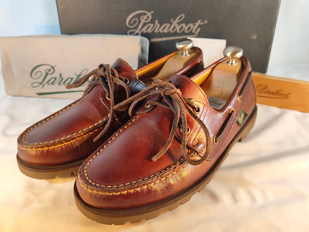 【極美品】PARABOOT　バース 高級革靴　デッキシューズ　フランス製 正規品